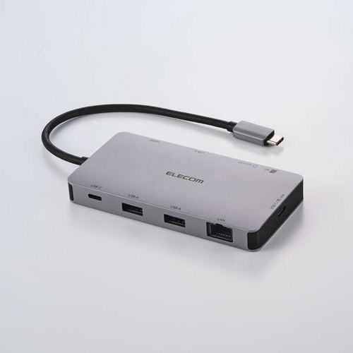 Elecom DST-090BP1SV USB Type-C 9-in-1 PD140W Docking Station