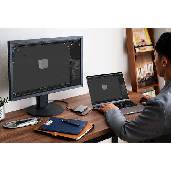 Elecom DST-090BP1SV USB Type-C 9-in-1 PD140W Docking Station