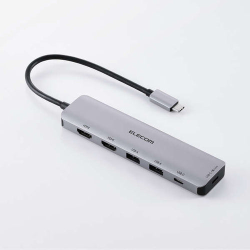 Elecom DST-M060BPSV USB Type-C 6-in-1 PD100W Docking Station