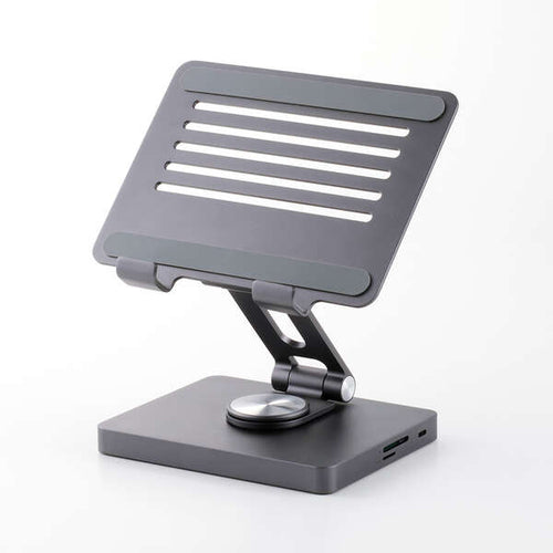 Elecom DST-T060BPGY 6-in-1 PD100W Docking Station with Tablet Stand