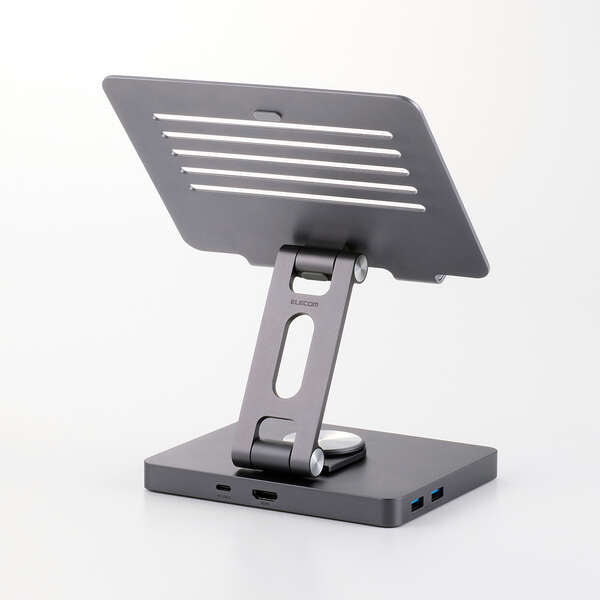 Elecom DST-T060BPGY 6-in-1 PD100W Docking Station with Tablet Stand
