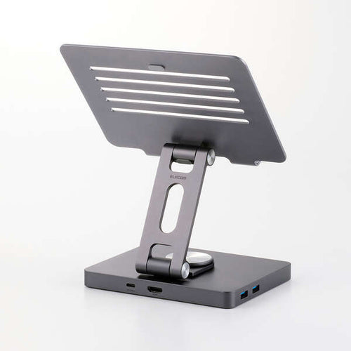 Elecom DST-T060BPGY 6-in-1 PD100W Docking Station with Tablet Stand