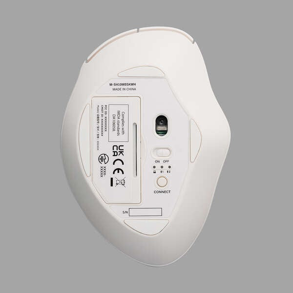 Elecom M-SH10MBSK Dual Mode Wireless Mouse White