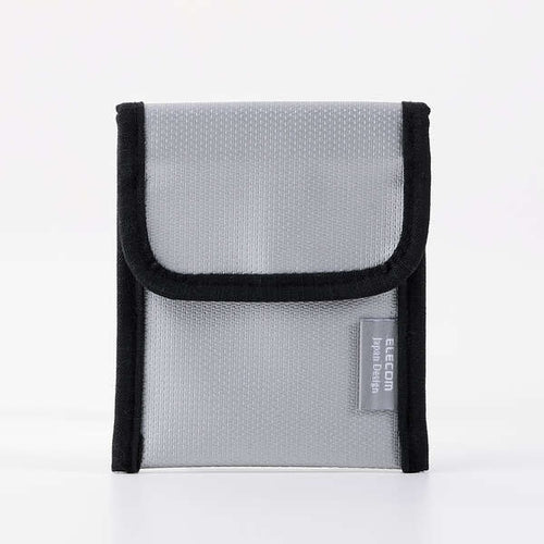 Elecom BMA-MBP01LGY Fire-Resistant Gadget Pouch Large