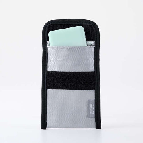 Elecom BMA-MBP01LGY Fire-Resistant Gadget Pouch Large