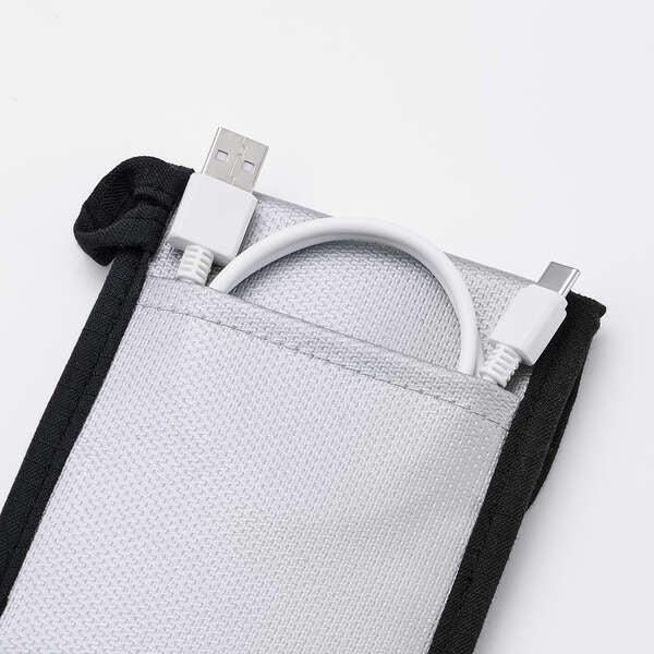 Elecom BMA-MBP01LGY Fire-Resistant Gadget Pouch Large