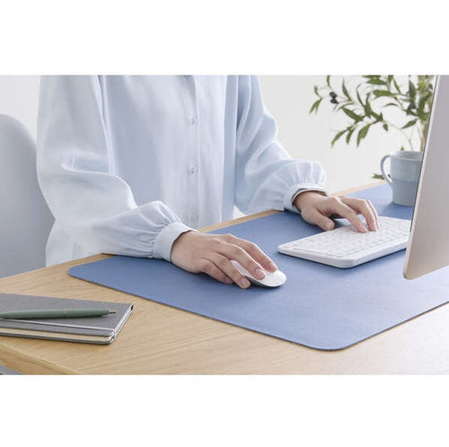 Elecom MP-DM04LBU Leather (L) Desk Mat Blue