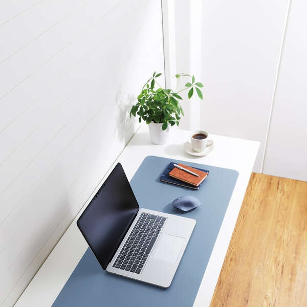 Elecom MP-DM04LBU Leather (L) Desk Mat Blue