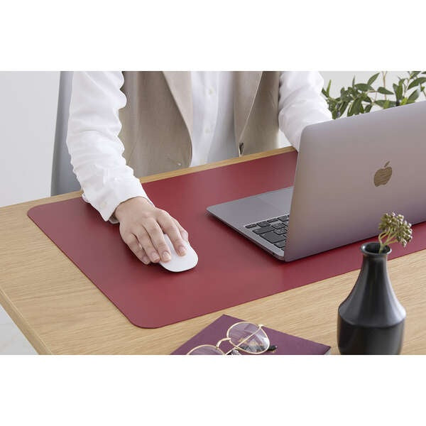 Elecom MP-DM05BKRD Leather Double Sided (L) Desk Mat Black/Red