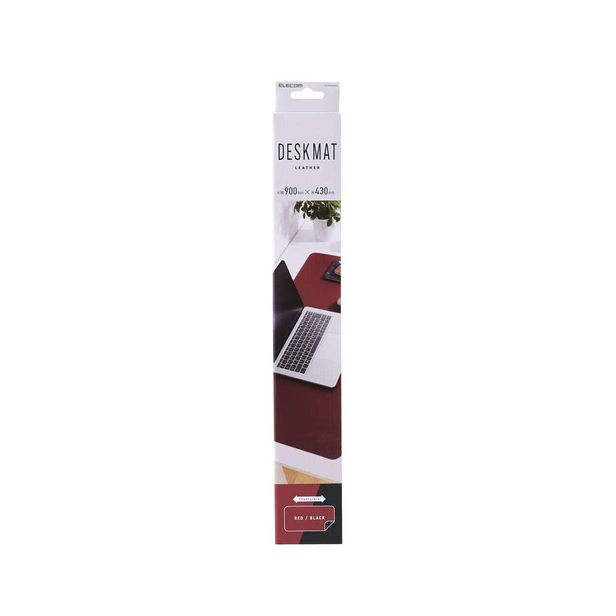 Elecom MP-DM05BKRD Leather Double Sided (L) Desk Mat Black/Red