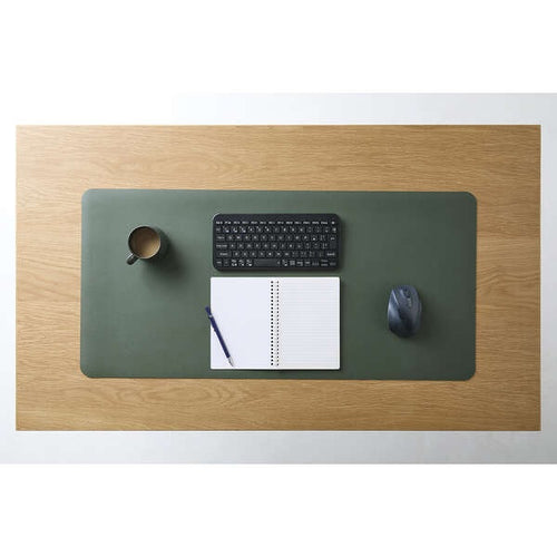 Elecom MP-DM05KHNV Leather Double Sided (L) Desk Mat Khaki/Navy