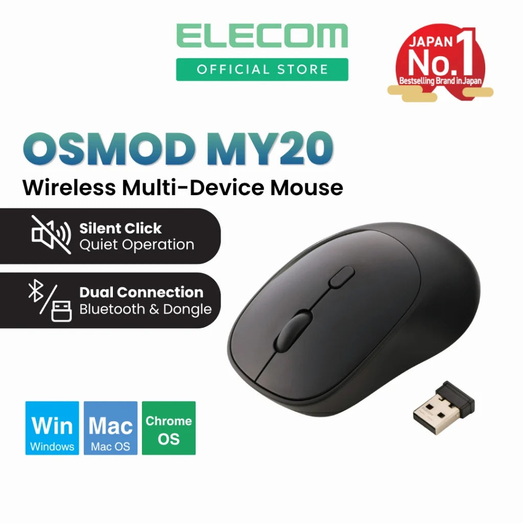 Elecom M-MY20MBS DM Wireless Mouse Black