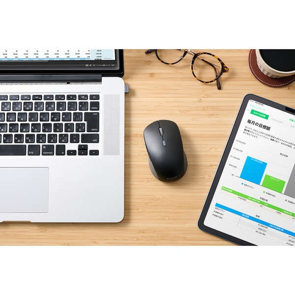 Elecom M-MY30MBSBK-G 6 Button Dual Mode Wireless Mouse Black