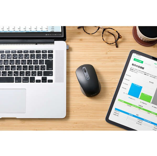 Elecom M-MY35MBSBK-G 6 Button Dual Mode Wireless Mouse Black