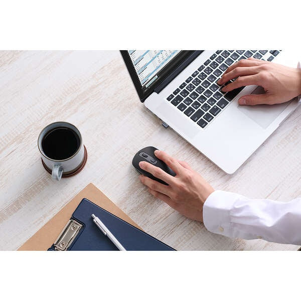 Elecom M-MY35MBSBK-G 6 Button Dual Mode Wireless Mouse Black