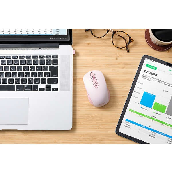 Elecom M-MY35MBSPN-G 6 Button Dual Mode Wireless Mouse Pink