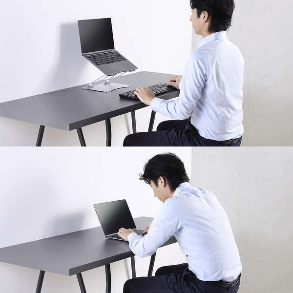 Elecom PCA-LTSFAL02SV Laptop Stand with Stepless Adjustment