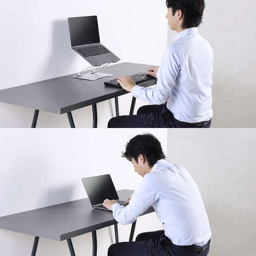 Elecom PCA-LTSFAL02SV Laptop Stand with Stepless Adjustment