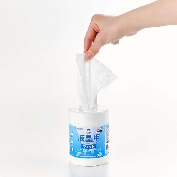 Elecom WC-DP50B Wet Wipes for LCD Screen 50 Sheets