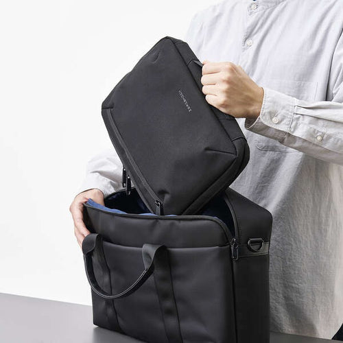 Elecom ZSB-BB01PLBK Bag-in-Bag ZeroShock Polyester L Size Black