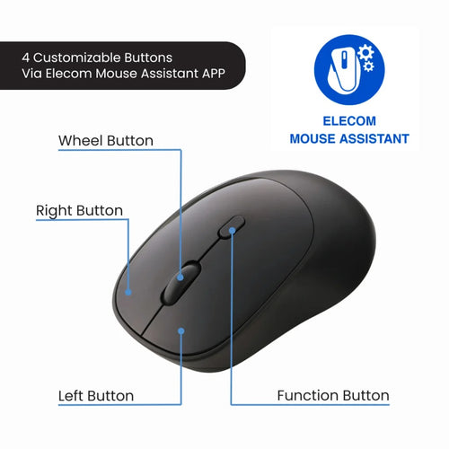 Elecom M-MY20MBS DM Wireless Mouse Black