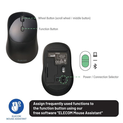 Elecom M-MY20MBS DM Wireless Mouse Black