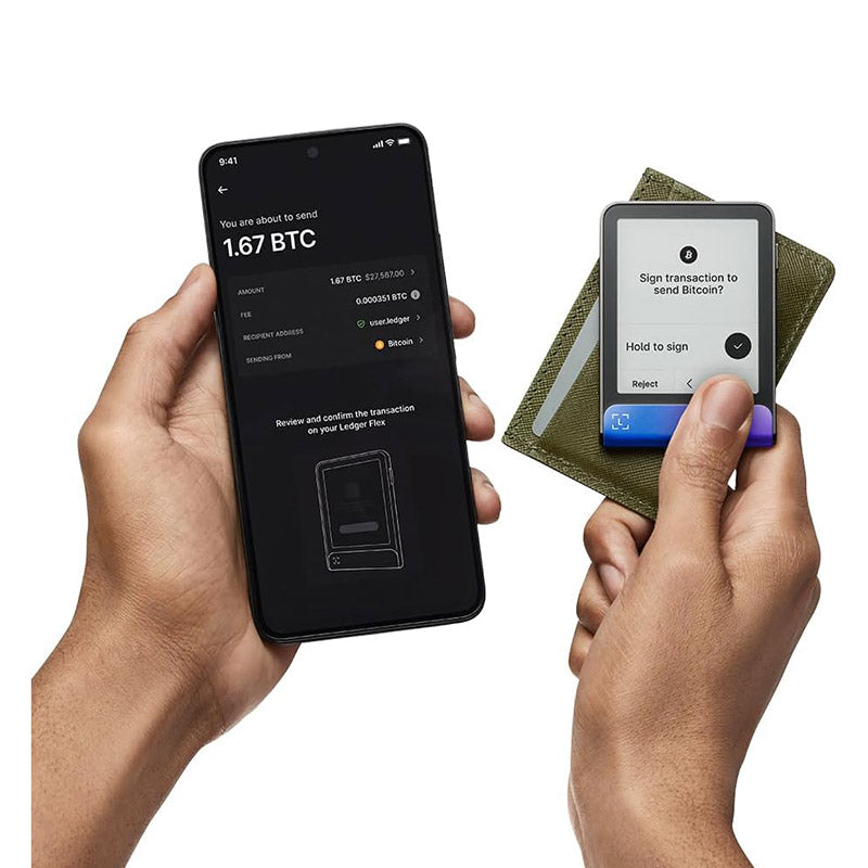 Ledger Flex Touchscreen Crypto Hardware Wallet (Neptune Blue)
