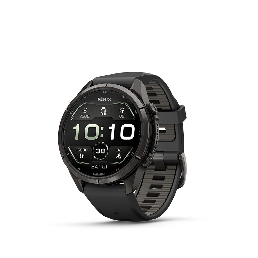 Garmin fenix 9 Pro 43mm AMOLED Carbon Gray (Black/Pebble Grey)