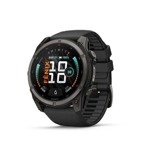 Garmin fenix 9 51mm Carbon DLC Titanium with Black Silicone Band