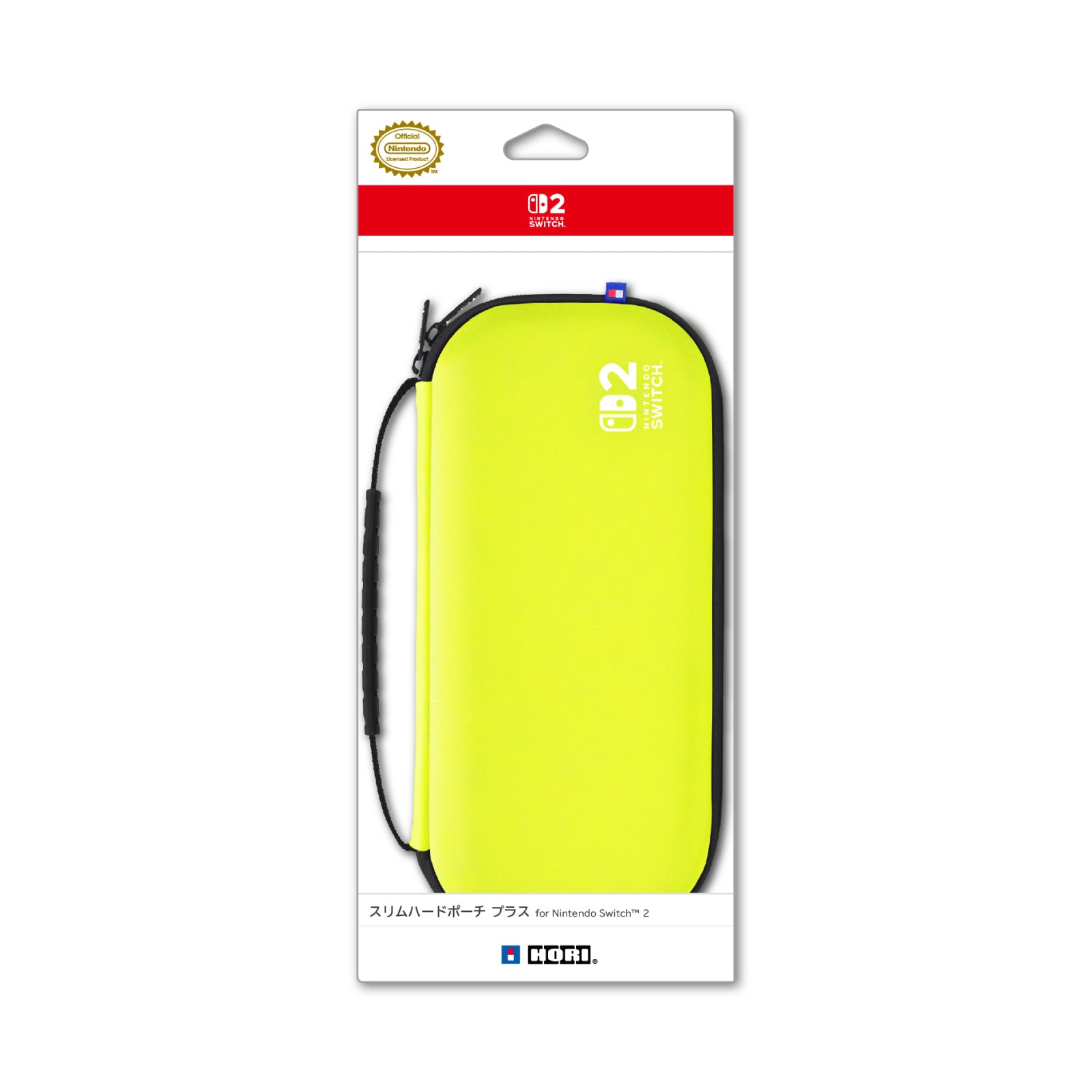 HORI Slim Tough Pouch Plus for Nintendo Switch 2, Lime Yellow