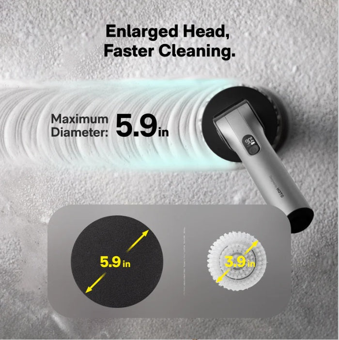 HOTO HFE0030GL Flexi Cordless Spin Scrubber