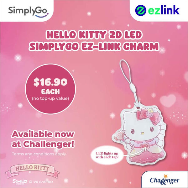 EZ-Link Hello Kitty 2D LED Charms – Challenger Singapore