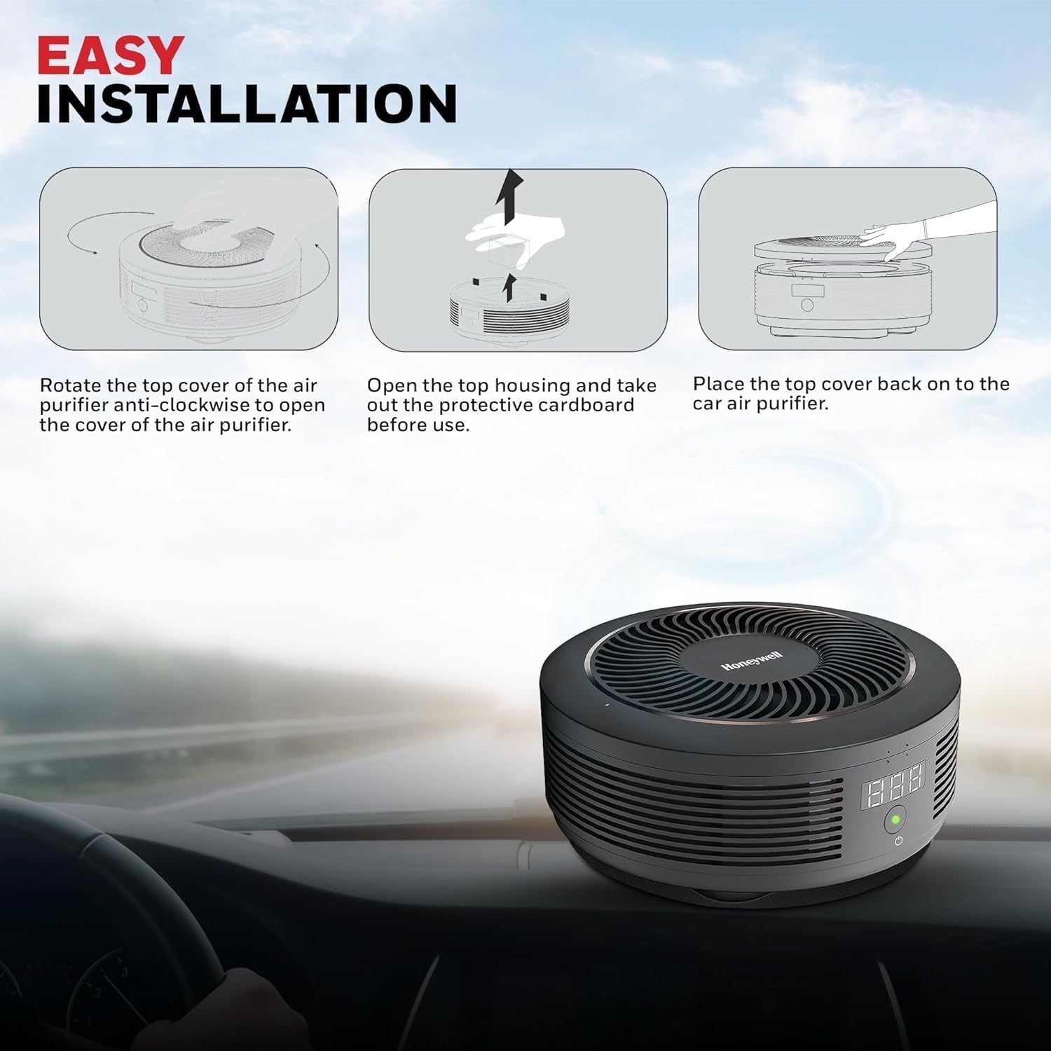 Honeywell Pure4 HC000029 Move Car Air Purifier