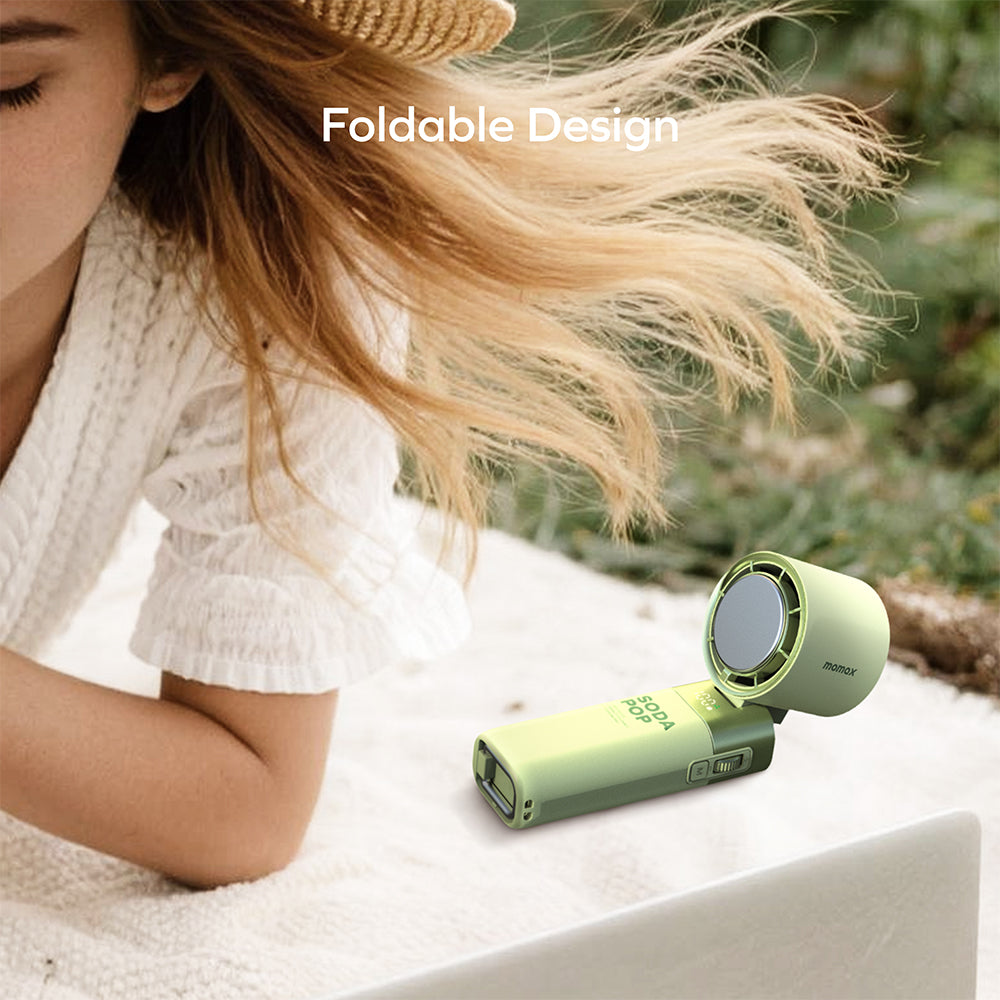 Momax IF21G 1°Go Freeze Compact Foldable Icy Cooling Fan - Green