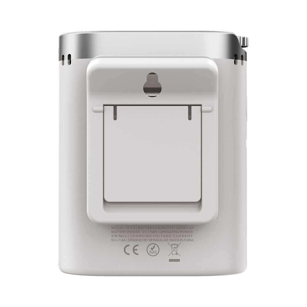 Momax IF23W 1°Go Clip High-Speed Waist-Clip Mini Fan - White