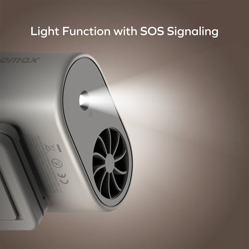 Momax IF23W 1°Go Clip High-Speed Waist-Clip Mini Fan - White