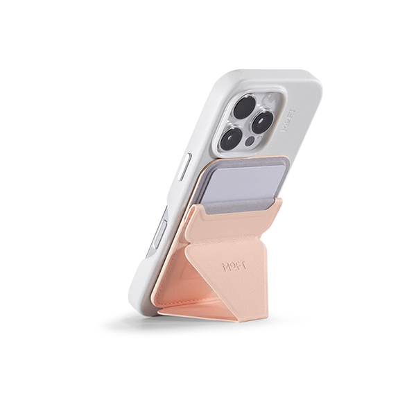 Moft MS007MP-1 Snap-On Phone Stand & Wallet MOVAS (MagSafe Compatible) - Peach Pink