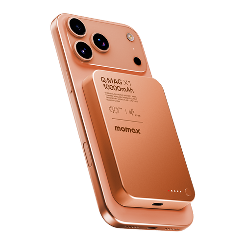 Momax IP117AM Q.MAG X1 Magnetic Wireless Battery Pack 10000mAh - Orange