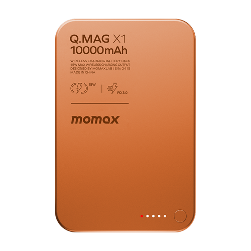 Momax IP117AM Q.MAG X1 Magnetic Wireless Battery Pack 10000mAh - Orange