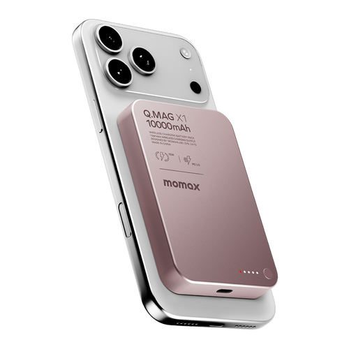 Momax IP117AP Q.MAG X1 Magnetic Wireless Battery Pack 10000mAh – Pink