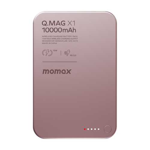 Momax IP117AP Q.MAG X1 Magnetic Wireless Battery Pack 10000mAh – Pink