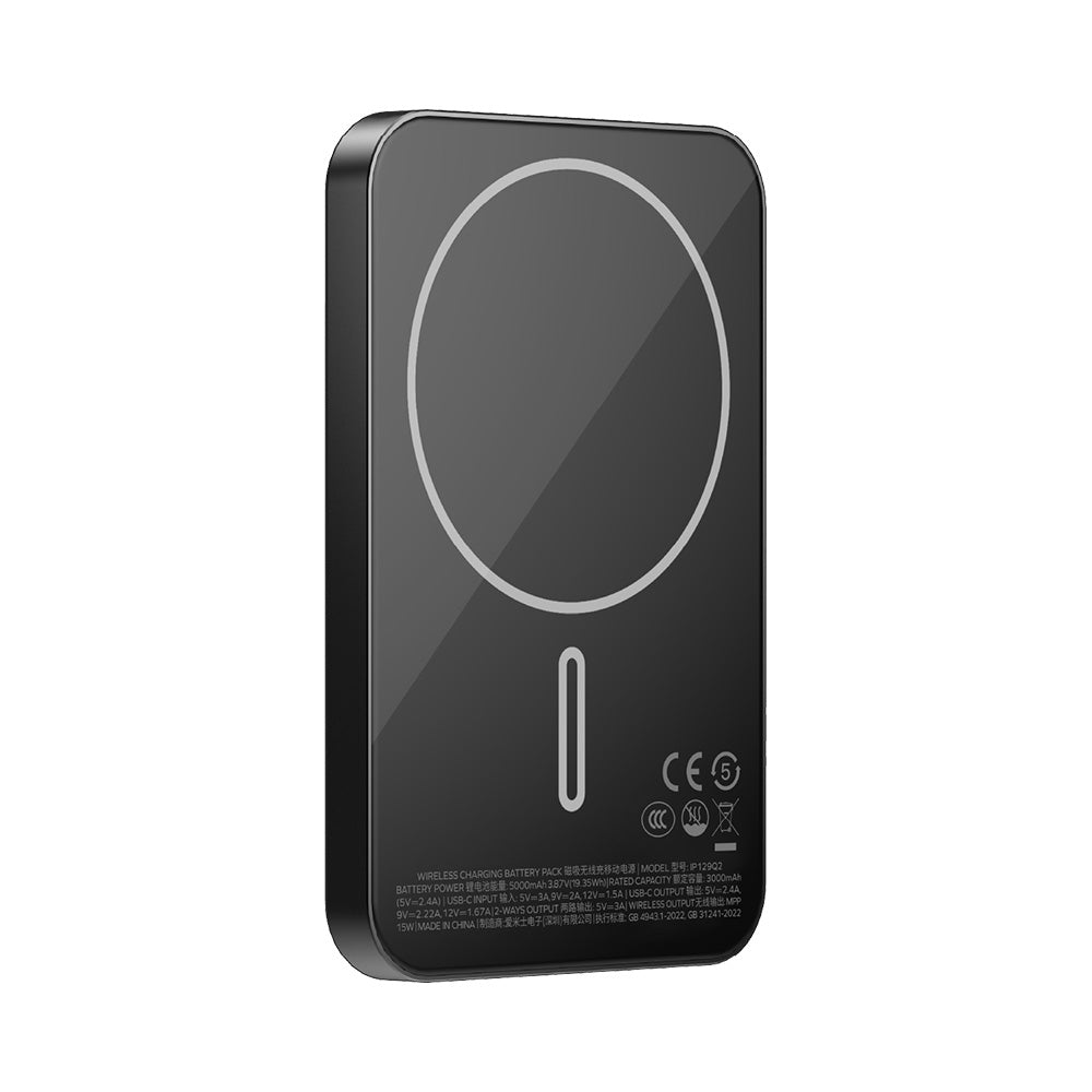 Momax IP129Q2D 1-Power Q.Pass 5000mAh Qi2 Magnetic Wireless Battery Pack (CCC-Certified) - Black