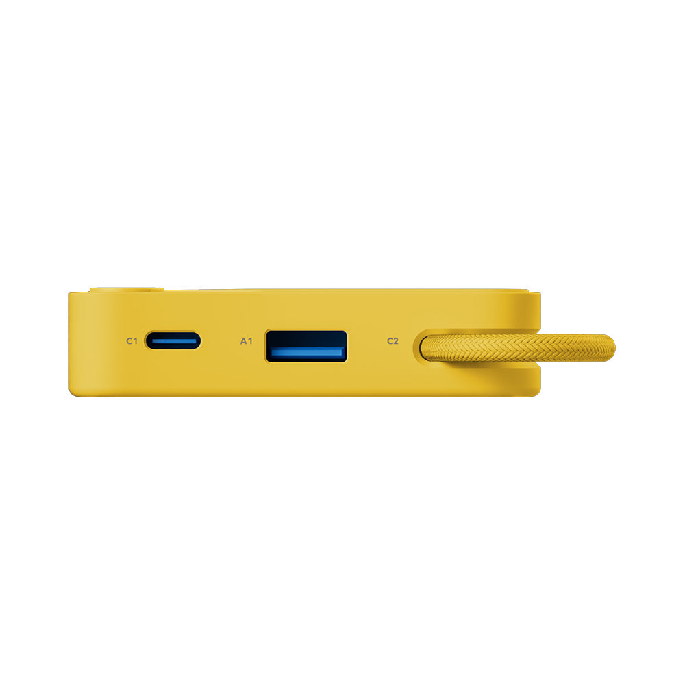Momax IP152Y 1-Power X 10000mAh Battery Pack w/Built-In USB-C Cable - Yellow