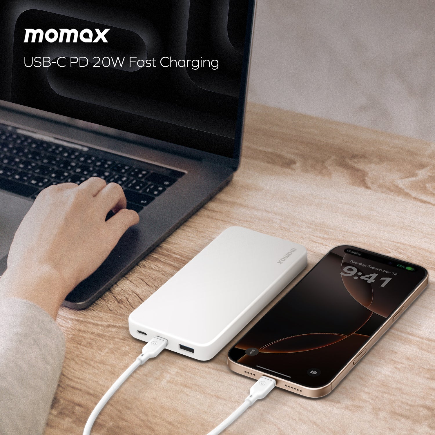 Momax IP155D 1-Power Vital 10,000mAh Battery Pack (CCC-Certified) – Black