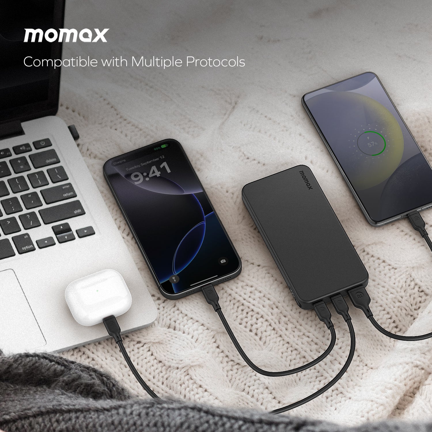 Momax IP155D 1-Power Vital 10,000mAh Battery Pack (CCC-Certified) – Black