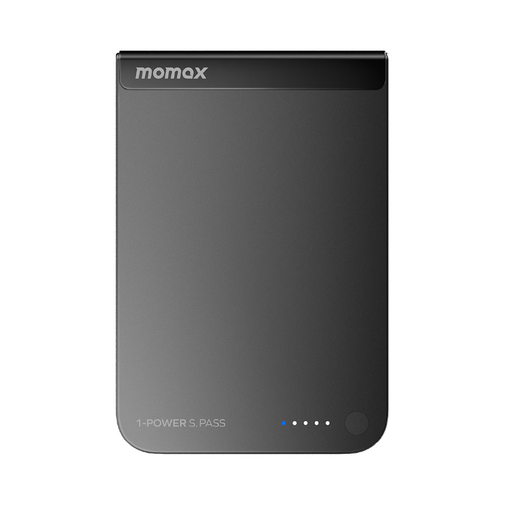 MOMAX IP161Q2D 1-Power S.Pass Qi2 5,000mAh Magnetic Wireless Battery Pack - Black