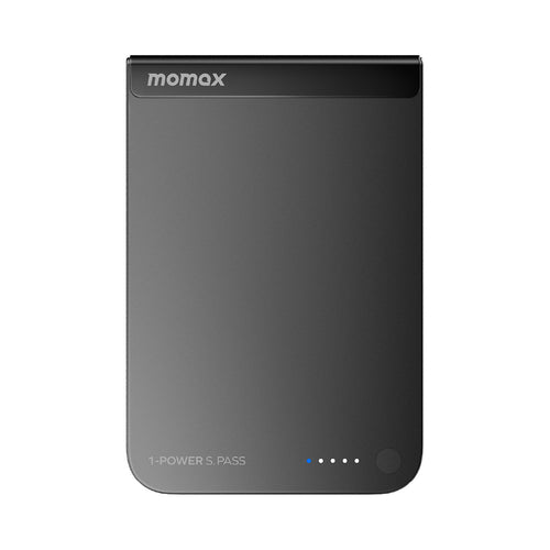 MOMAX IP161Q2D 1-Power S.Pass Qi2 5,000mAh Magnetic Wireless Battery Pack - Black