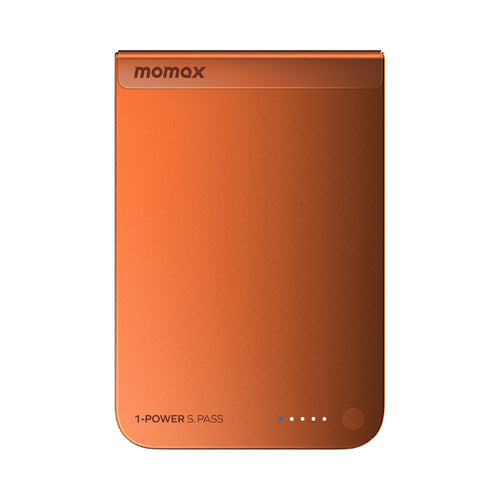 MOMAX IP161Q2M 1-Power S.Pass Qi2 5,000mAh Magnetic Wireless Battery Pack - Orange