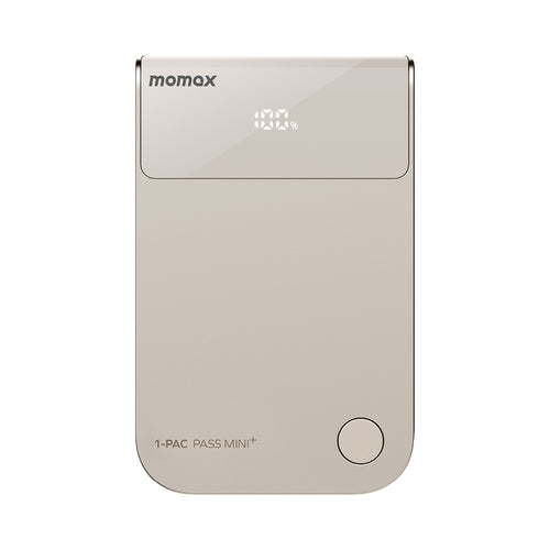 Momax IP171L 1-PAC Pass Mini+ 45W 10,000mAh 2-in-1 Battery Pack with Built-in Retractable Cable - Titanium
