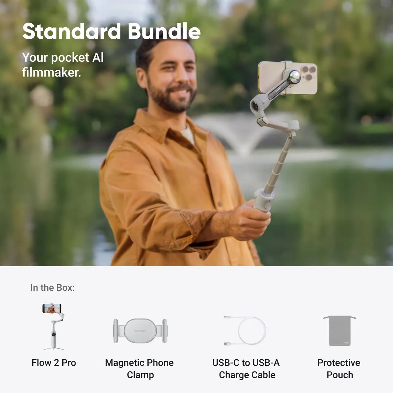 Insta360 Flow 2 Pro Standard Bundle (Stone Gray)